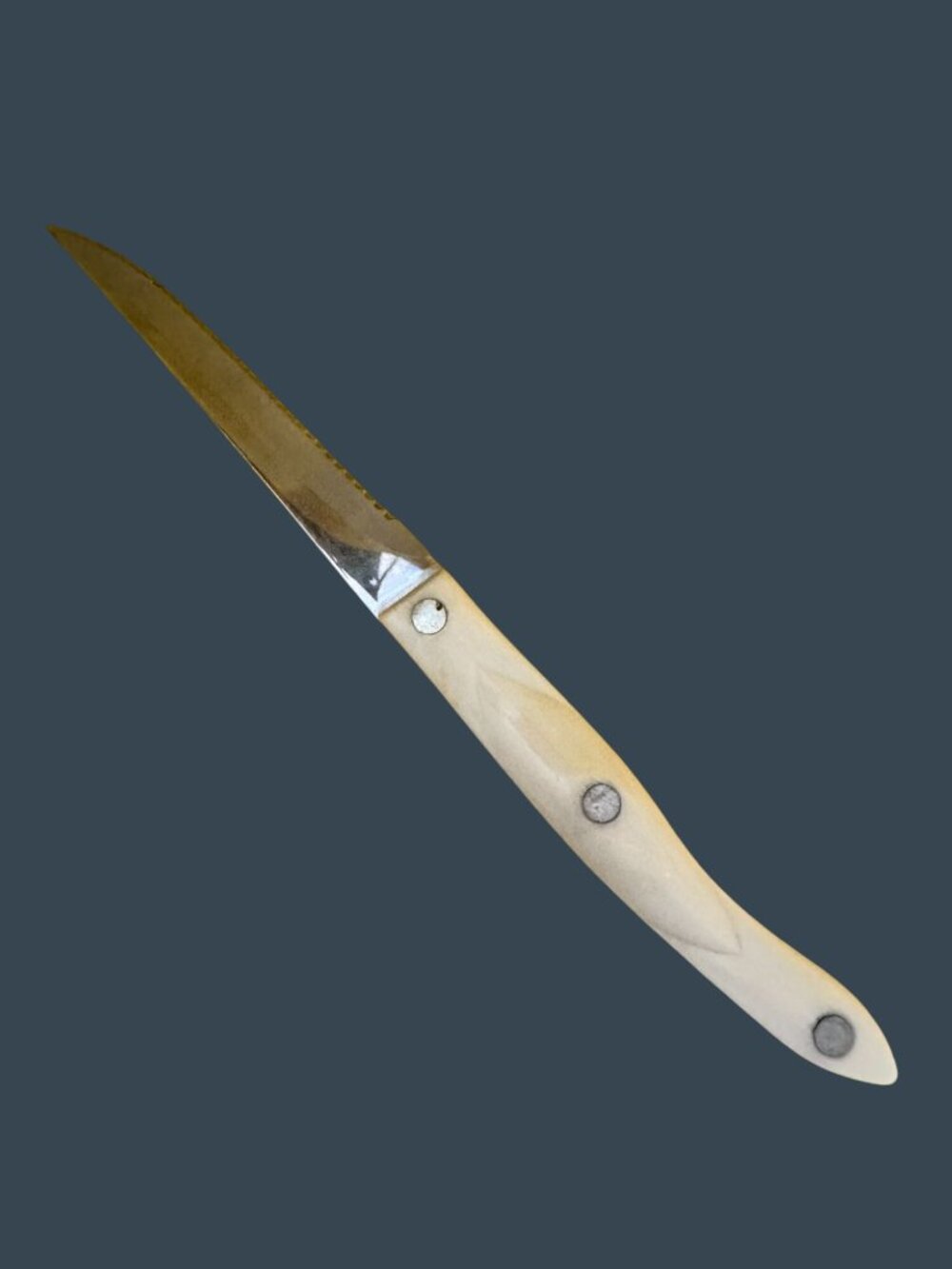Cutco Knife 1721 JD Serrated White Handle Stainless Steel